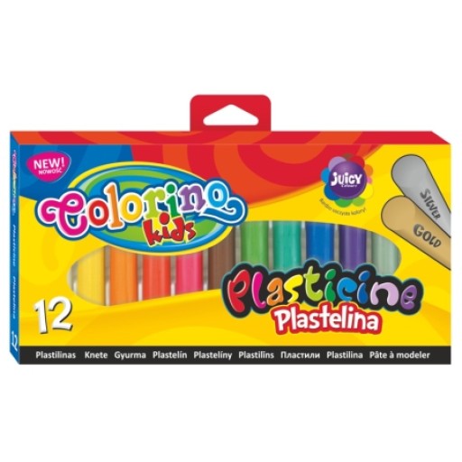 Colorino plastelína 12 ks Zlatá + Strieborná