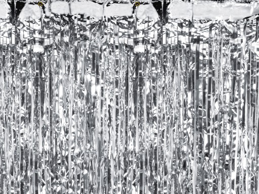 STRIEBORNÝ metalizovaný záves 90x250cm záves