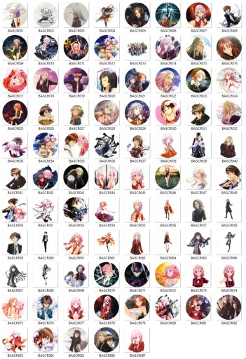 Anime Manga Guilty Crown Pins VEĽKÝ VÝBER