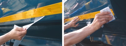 3M 983-71 OBRYSOVÁ REFLEXNÁ PÁSKA 55mm/1m NA ZNAČENIE, žltá
