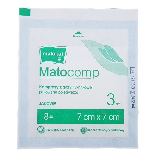 KOMPRESY STERILE GAZE 7x7cm (3ks) v papierovom obale