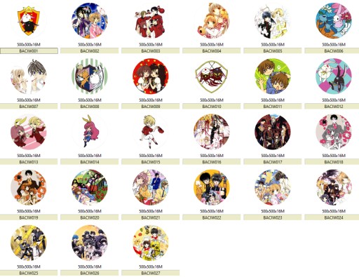 Manga CLAMP in Wonderland pins MNOHÉ DIZAJNY