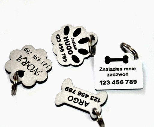 ID tag Adresný lístok pre PSOV, MAČKY, obojstranný!