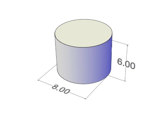 Cylindrický neodymový magnet MW 8x6 mm N38