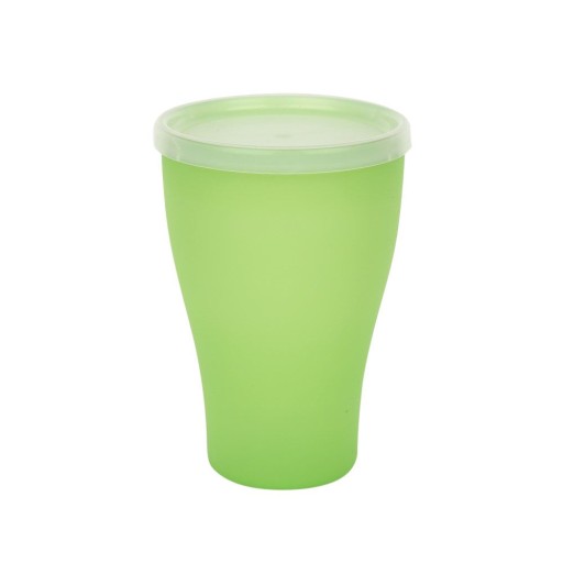 Plastový pohár s vrchnákom na zelenú 0,5L