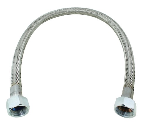 80 cm flexibilná rúrka vzduchového kompresora, oceľové opletenie, dva 26 mm konektory