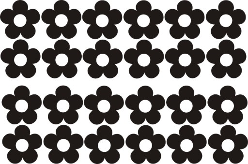 Nálepky na bicykel FLOWERS STARS DOTS HEARTS