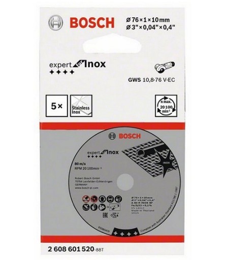 BOSCH KORUNDOVÝ DISK INOX GWS 12V-76 76mm 10x1mm