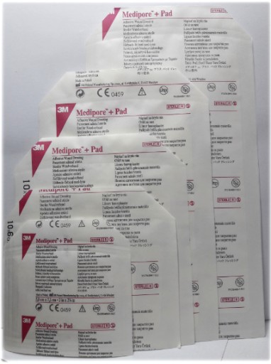 3M MEDIPORE + podložka 3566E 10cm x 10cm ZÁPLATY 5KS