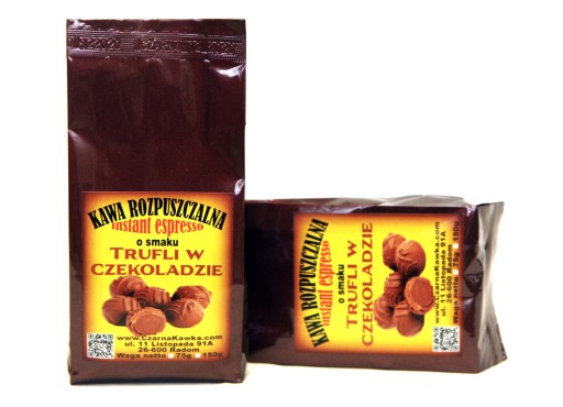 Ochutená instantná káva Hľuzovky v čokoláde