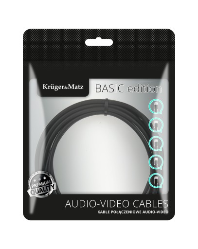 2RCA-2RCA kábel 5m Kruger&Matz Zákl