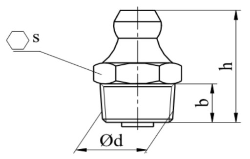 Maznica (180) M8x1,25 pozinkovaná B DIN 71412 A