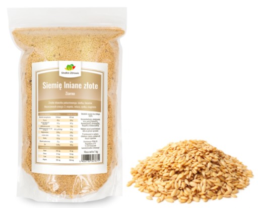 ZLATÉ ĽANOVÉ SEMENO, NATURAL čisté zrno, 1kg