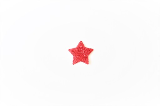 Hviezdicové nažehľovačky červené 15x15mm 10 ks