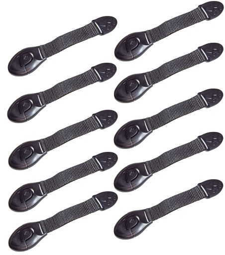 Ochrana nábytku, skrinky, zásuvky, detská poistka, čierna, flexibilná