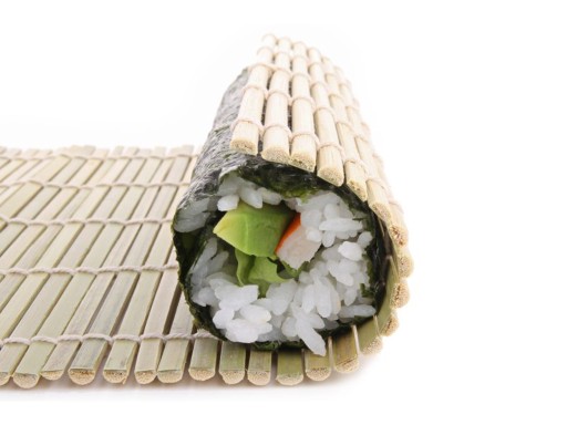 Bambusová podložka na sushi veľká 27 cm x 27 cm vyrobená z bambusu