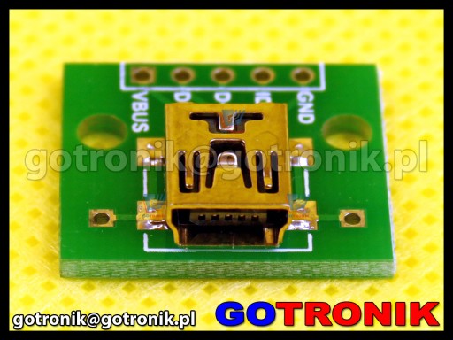 Doska s potlačou s mini USB konektorom __ PCB-050