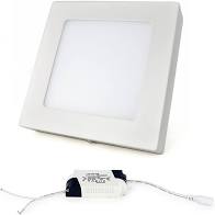 Štvorcové prisadené LED panelové 12W stropné svietidlo NEUTRAL