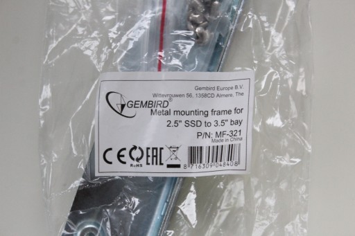 3,5'' HDD sane adaptér pre 2,5'' mechaniku MF-321 Skrutky