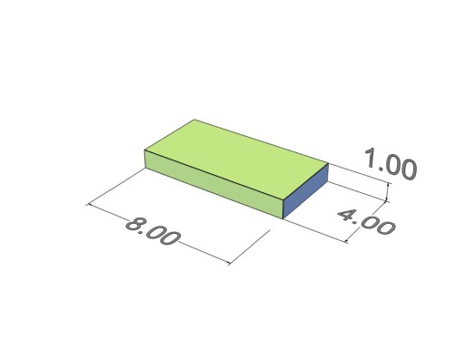 Neodymový tanierový magnet MPŁ 8x4x1 N38 10 ks.