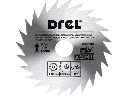CV KRUHOVÁ PÍLA NA DREVO 125mm 24T OTVOR 22,23mm