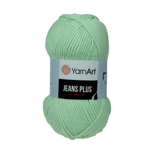 100g bavlnená akrylová priadza Jeans Plus 79 mint