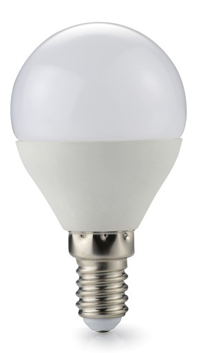 LED žiarovka E14 7W G45 guľa 620lm studená