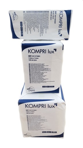 Obrys PLYNOVÉ KOMPRESY 7,5 x 7,5cm PLYNOVÉ GAZHY 100 ks.