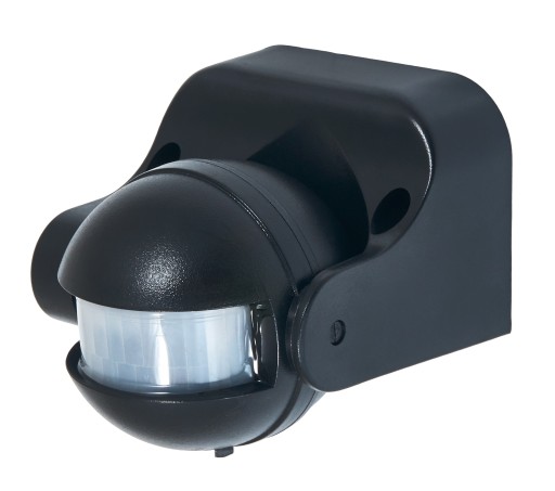 LED PIR pohybový senzor IP44 1200W PR013-čierna