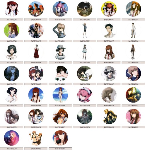 Manga Steins;Gate Steins Brána kolíky VEĽKÝ VÝBER