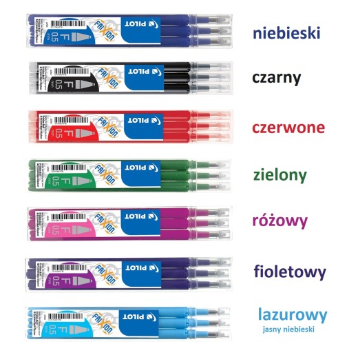 Pilotná náplň do guľôčkového pera Frixion, modrá 0,7