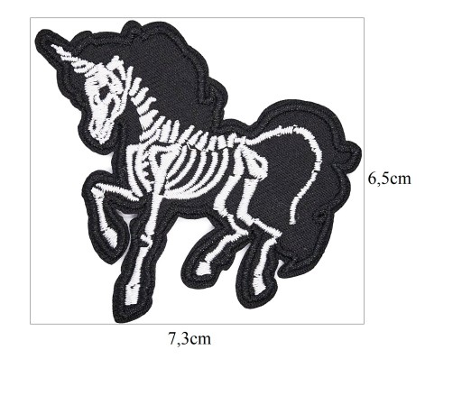 Nažehľovacia náplasť UNICORN skeleton THERMO
