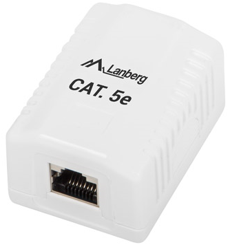 ZÁSUVKA Internet Surface Mount Network Single RJ45 FTP CAT 5E