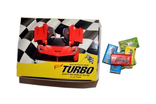 Žuvačky Turbo NO STICKING 100 kusov 450g