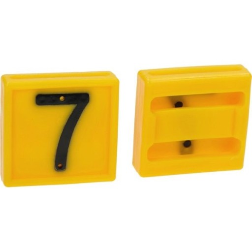 Číslo štítku '7' pre obojky pre dobytok