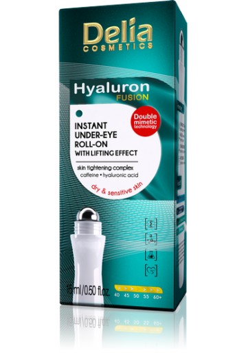 Delia Cosmetics Hyaluron Fusion 50+ očný liftingový roll-on 15 ml