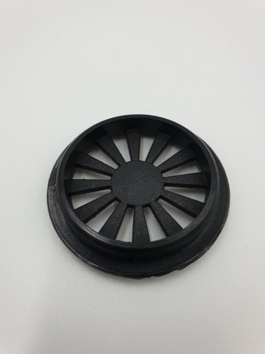 Plastový nábytkový prieduch, fi/40mm, čierny, 4 ks