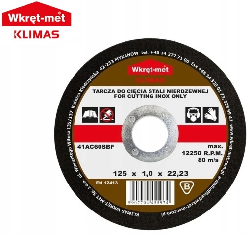 TCSI kotúč na rezanie kovu a ocele 125x1 Inox 1 ks