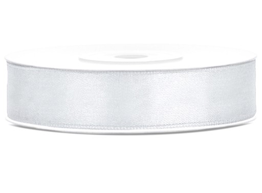 STUHA BIELE SATÉNOVÁ 12mm 25m