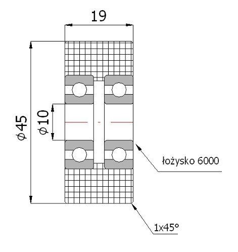 FI 45 PRIAMY VALEC POLYAMIDOVÝ FI 10