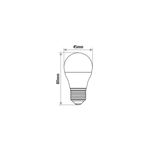 LED GUĽOVÁ ŽIAROVKA P45 E27 10W = 60W 3000K TEPLÁ