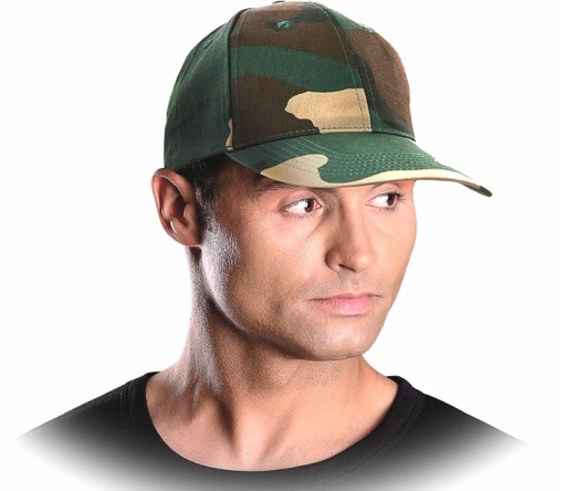 Čiapka CAMO so šiltom 100% BAVLNA - 6 panelov