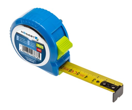 Oceľový zvinovací meter so zámkom 5m 19mm Hogert Technik