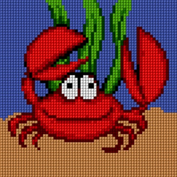 Plátno s potlačou na krížikový steh 15x15 krab