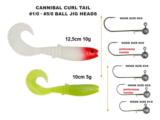Savage Gear Cannibal CURL FOR ŠŤUKY 1x # 10cm