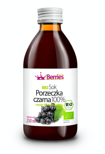Bio šťava z čiernych ríbezlí 100% ekologická 250ml
