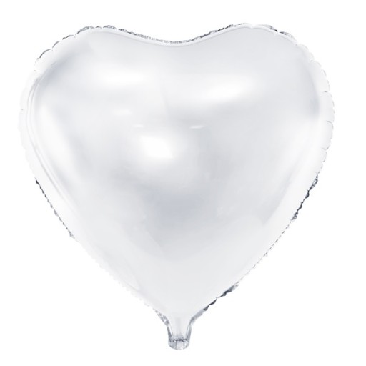 Balón 46cm BIELE SRDCE na hélium VALENTÍNSKA svadba