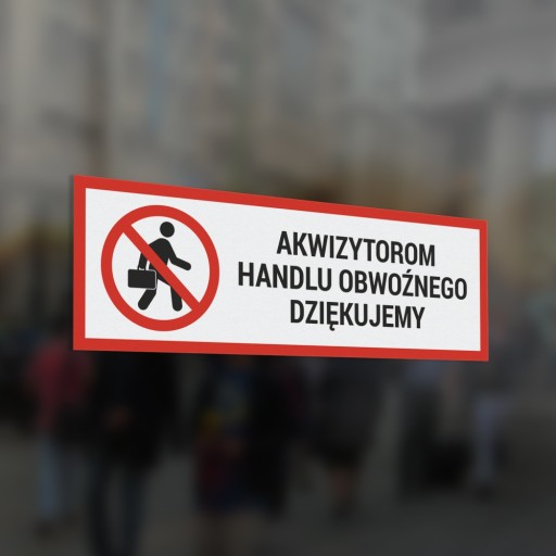 Nálepka so zákazom akvizície – 10x30