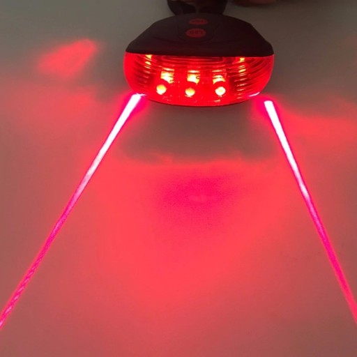 LASER LED zadné svetlo na bicykel UFO zadný bicykel