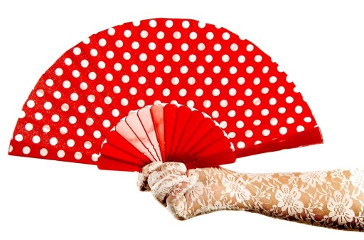 PIN-UP ventilátor s bodkami POLKA Style 50. a 60. roky 20. storočia